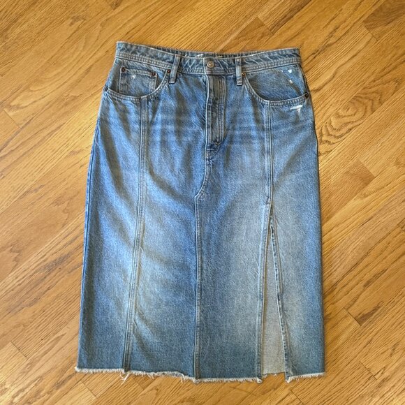 Free People Dresses & Skirts - Free People - Mambo Light Wash Denim Midi Skirt (Size 31)